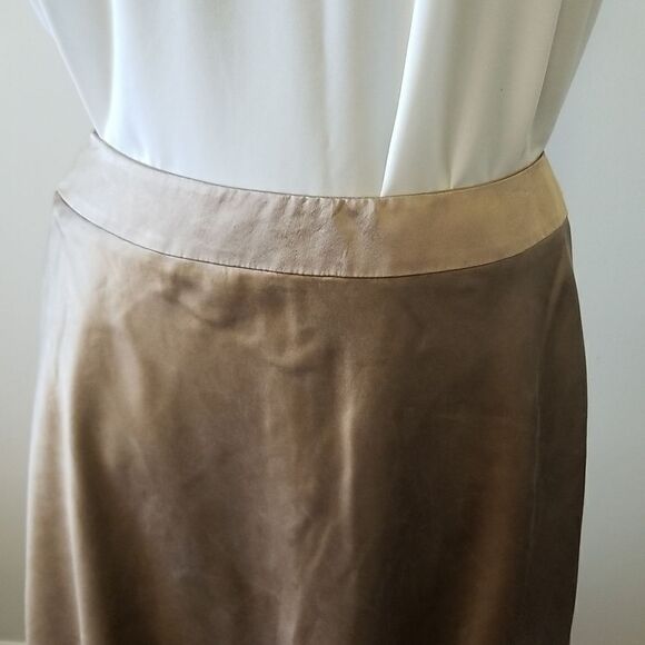 Talbots Brown Pure Silk Skirt size 8P - Picture 7 of 8